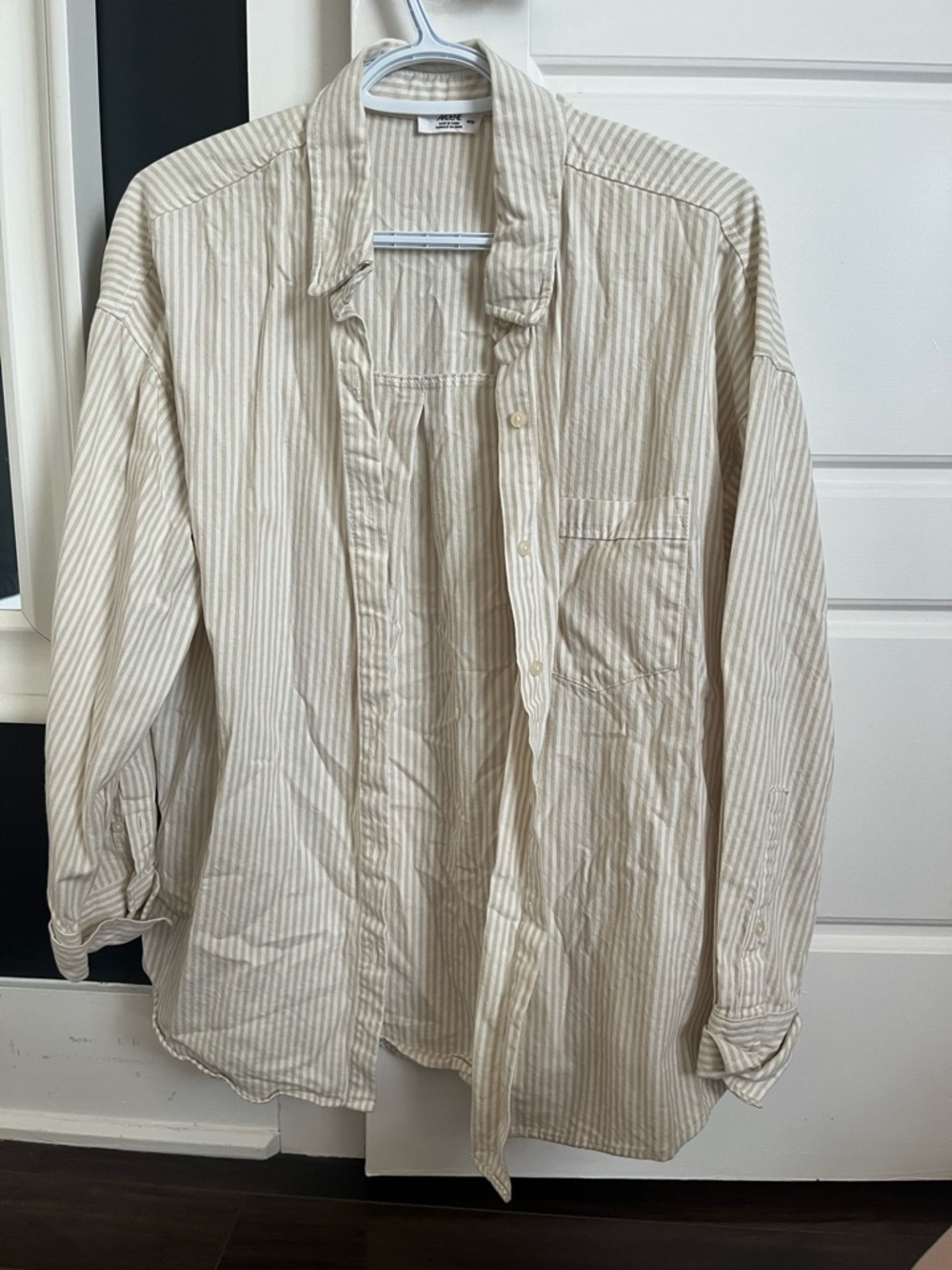 Ardene Beige Striped Button-Down Shirt